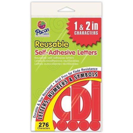 PACON CORPORATION Pacon PAC51659BN Self Stick Letters; Red - Pack of 6 PAC51659BN